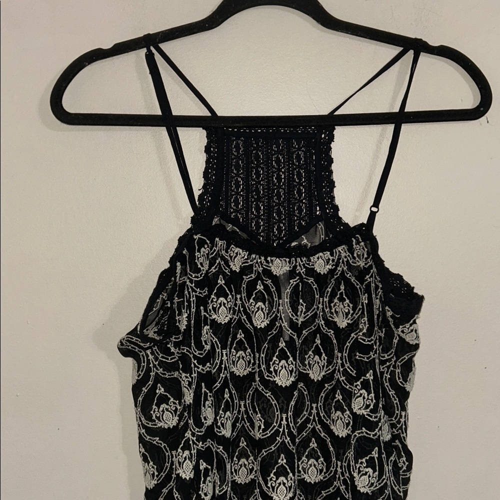 By Anthropologie women’s semi Sheer Embroidered Mini Dress XS - Picture 5 of 10